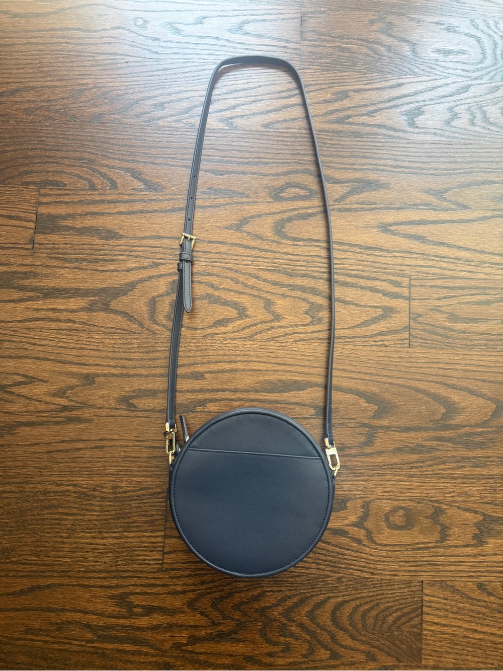 Women’s Navy Round Canteen Crossbody Bag - Classic Leather Style by Italic